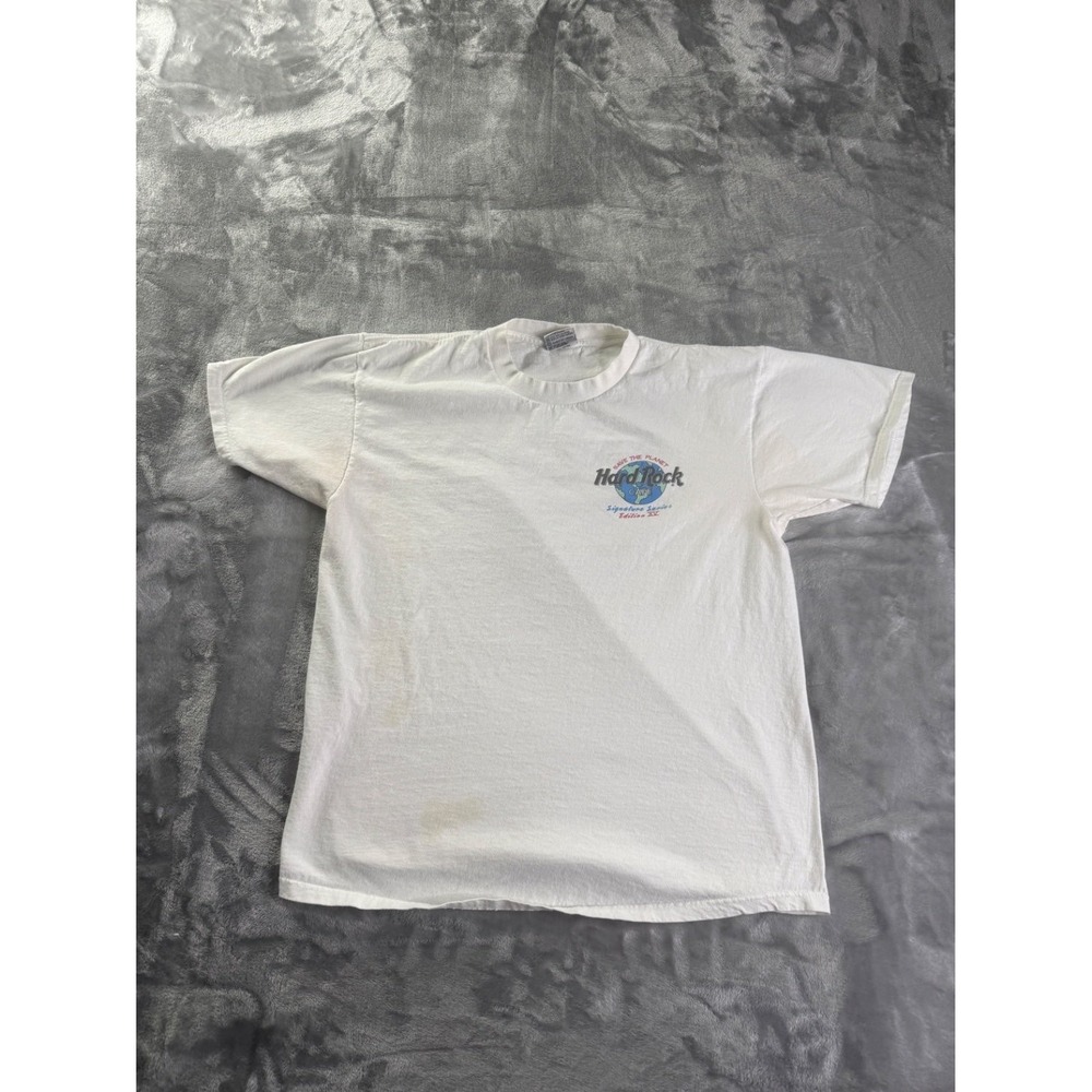 Hard Rock Cafe Signature Series Edition XV Carlos Santana Men's T-Shirt L‎ White